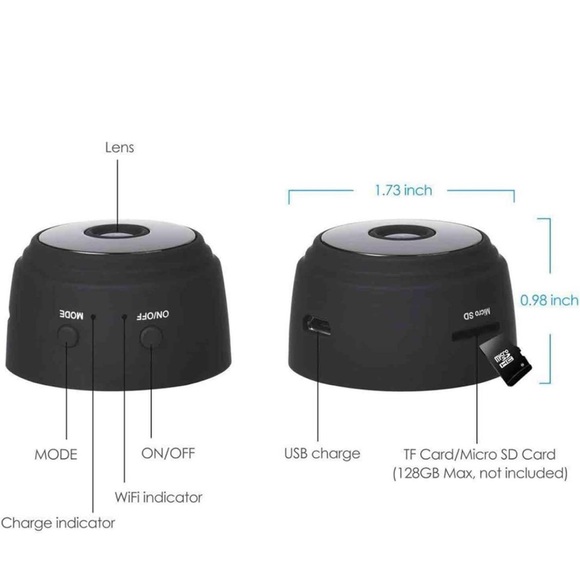 Mini Wireless Hidden Camera WiFi IP Home Security DVR Night Vision HD USB 1080P - Picture 5 of 12